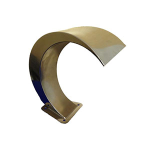 Stainless Steel Swimming Pool Waterspout C-Shape 450w x 780h